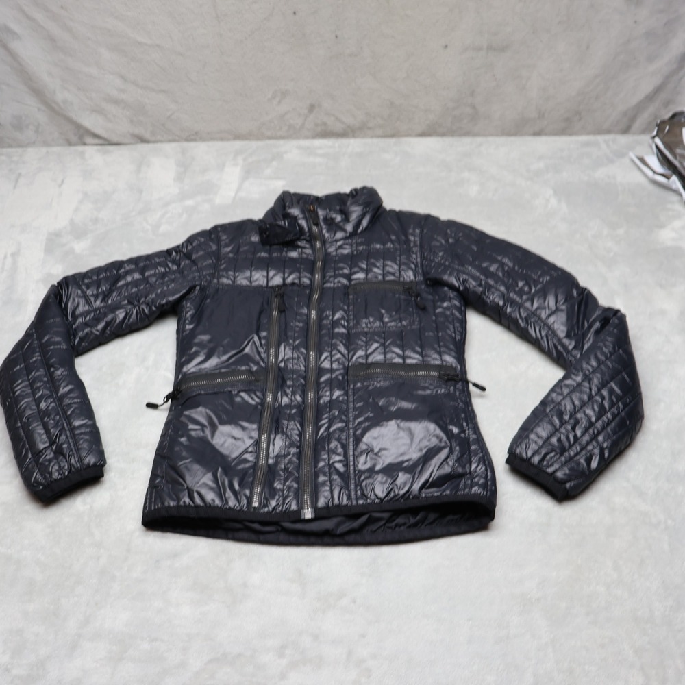 Nike Jacket Womens XS Black Insulated Full Zip Light Pack Winter Quilted Puffer